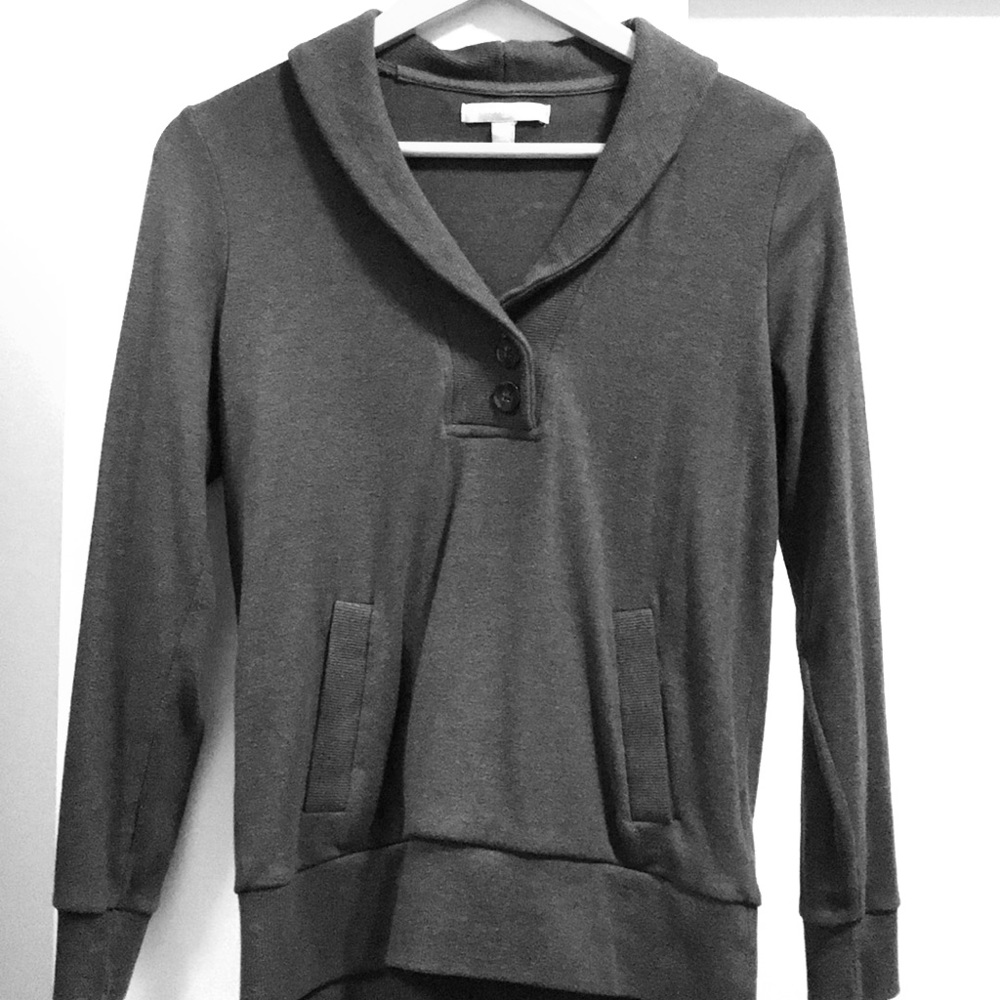 Gray V-neck Sweatshirt